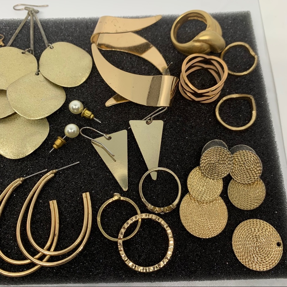 Gold Earring & Ring Bundle - Picture 3 of 5